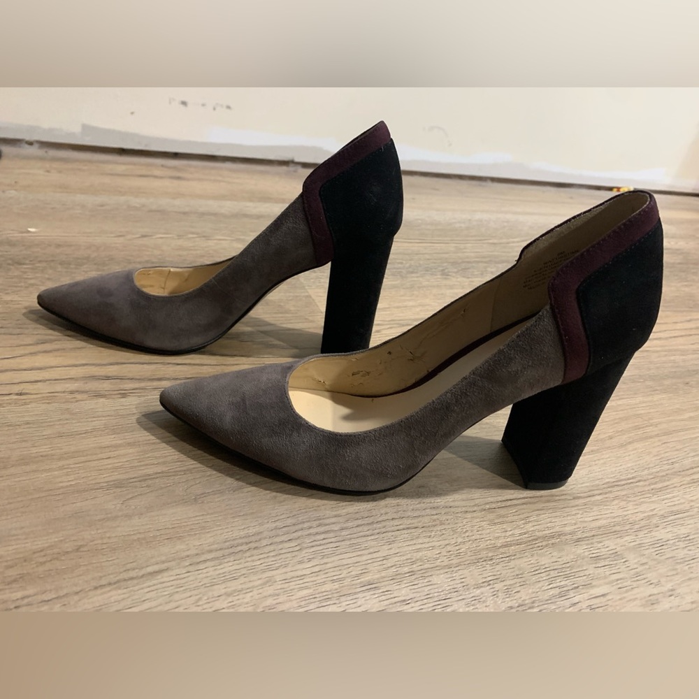 Colour block Nine West Block heels, worn inside only a few times.